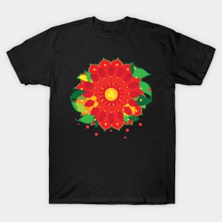 Xmas Mandala Flower T-Shirt